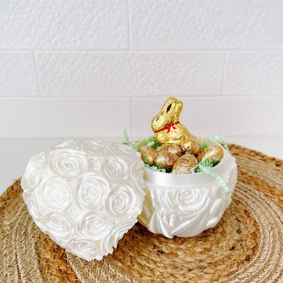 Large Rose-Covered Easter Eggs – Handcrafted Party Favors, Spring Decor, Wedding - Picture 7 of 12